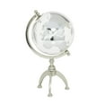 thumbnail image 1 of DecMode 9" Silver Globe with Glass Continents, 1 of 13