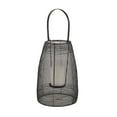 thumbnail image 1 of DecMode 8"W, 13"H Modern Metal Lantern, Black, 1 - Piece, 1 of 9