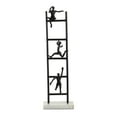 thumbnail image 1 of DecMode 8"W, 26"H Metal Contemporary Geometric Sculpture, Black, 1 of 8