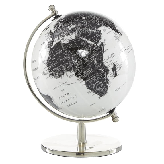 DecMode 8" White World Map Globe