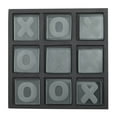 thumbnail image 1 of DecMode 8" x 1" Black Wood Tic Tac Toe Game Set, 1-Piece, 1 of 7