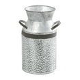 thumbnail image 1 of DecMode Gray Metal Milk Can Decorative Vase with Black Handles, 8" x 7" x 12", 1 of 12