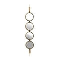 thumbnail image 1 of DecMode 8" x 49" Gold Slim Stacked 4 Layer Chain Wall Mirror with Round Pattern, 1 of 9
