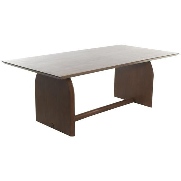 DecMode 84" x 30" Brown Mango Wood Mid Century Modern Dining Table with Arched Legs, 1-Piece