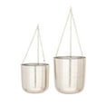 thumbnail image 1 of DecMode 9", 11" Silver Metal Glam Planter, 2 - Pieces, 1 of 6