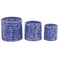 thumbnail image 1 of DecMode 9", 7", 6"H Handmade Indoor Outdoor Blue Porcelain Planter (3 Count), 1 of 8