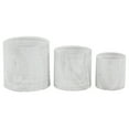 thumbnail image 1 of DecMode 9", 7", 6"H Indoor Outdoor White Porcelain Planter (3 Count), 1 of 8