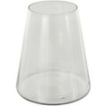 thumbnail image 1 of DecMode 9" Wide Cone Shaped Glass Vase, 1 of 9