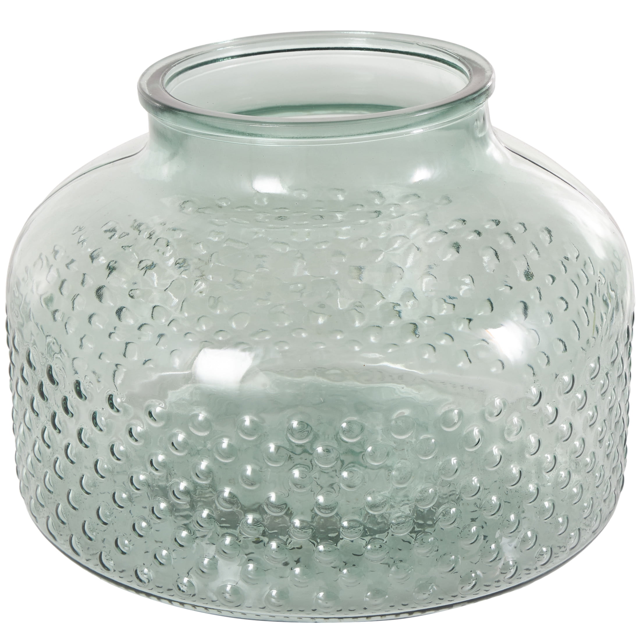 Decmode Spotted Green Glass Vase