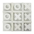 thumbnail image 1 of DecMode 9" x 1" White Marble Tic Tac Toe Game Set, 1-Piece, 1 of 7