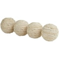 thumbnail image 1 of DecMode Beige 4" Handmade Decorative Ball Jute Rope Orbs & Vase Filler (4 Count), 1 of 11