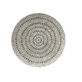 thumbnail image 1 of DecMode Beige Mother of Pearl Shell Handmade Mosaic Plate Wall Decor with Blue Accents, 1 of 16
