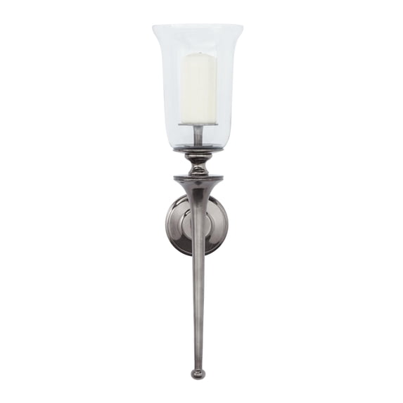 DecMode Black Aluminum Metal Wall Sconce