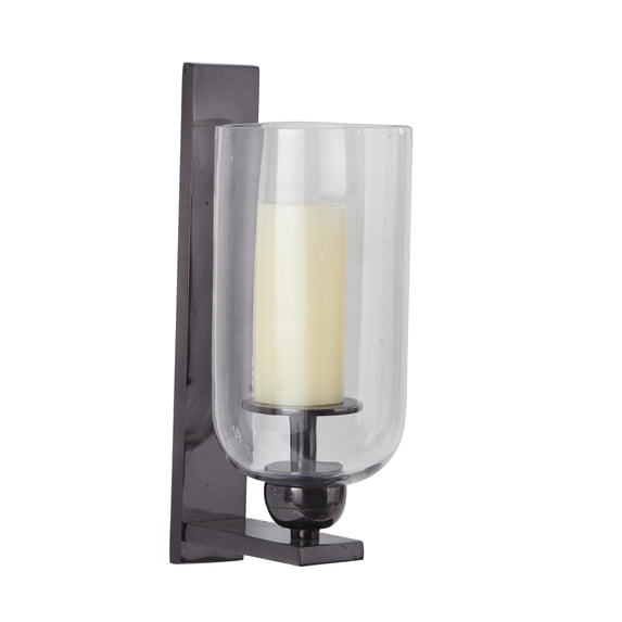 DecMode Black Aluminum Wall Sconce