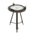 thumbnail image 1 of DecMode Black Coastal Metal Compass Inspired Accent Table, 19"W x 24"H, 1 of 13