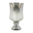 thumbnail image 1 of DecMode Black Glass Handmade Turned Style Pillar Hurricane Lamp with Smoked Glass Finish, 1 of 9