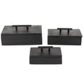 thumbnail image 1 of DecMode Black Marble Decorative Box with Black Handles, 3 Count, 1 of 9