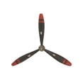 thumbnail image 1 of DecMode Black Metal 3 Blade Airplane Propeller Wall Decor with Aviation Detailing, 1 of 7