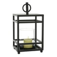 thumbnail image 1 of DecMode Black Metal Decorative Candle Lantern, 1 of 8