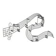 thumbnail image 1 of DecMode Black Metal Notes Musical Notes Wall Decor, 1 of 13