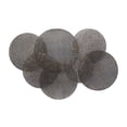 thumbnail image 1 of DecMode Black Metal Geometric Overlapping Perforated Plate Wall Decor, 1 of 12
