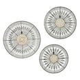 thumbnail image 1 of DecMode Black Metal Floral Wire Plate Wall Decor with Brown and White Scrolls (3 Count), 1 of 8