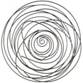 thumbnail image 1 of DecMode Black Metal Round Overlapping Lines Abstract Wall Decor, 1 of 9