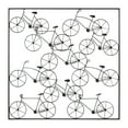thumbnail image 1 of DecMode Black Metal Stacked Bike Wall Decor with Black Frame, 1 of 8
