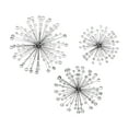 thumbnail image 1 of DecMode Black Metal Starburst Wall Decor with Crystal Embellishments (3 Count), 1 of 14