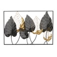 thumbnail image 1 of DecMode Black Metal Tall Cut-Out Leaf Wall Decor with Intricate Laser Cut Designs, 1 of 10