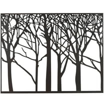 DecMode Black Metal Tree Wall Decor