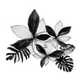 thumbnail image 1 of DecMode Black Metal Tropical Floral Wall Decor with Wire Accents, 1 of 6