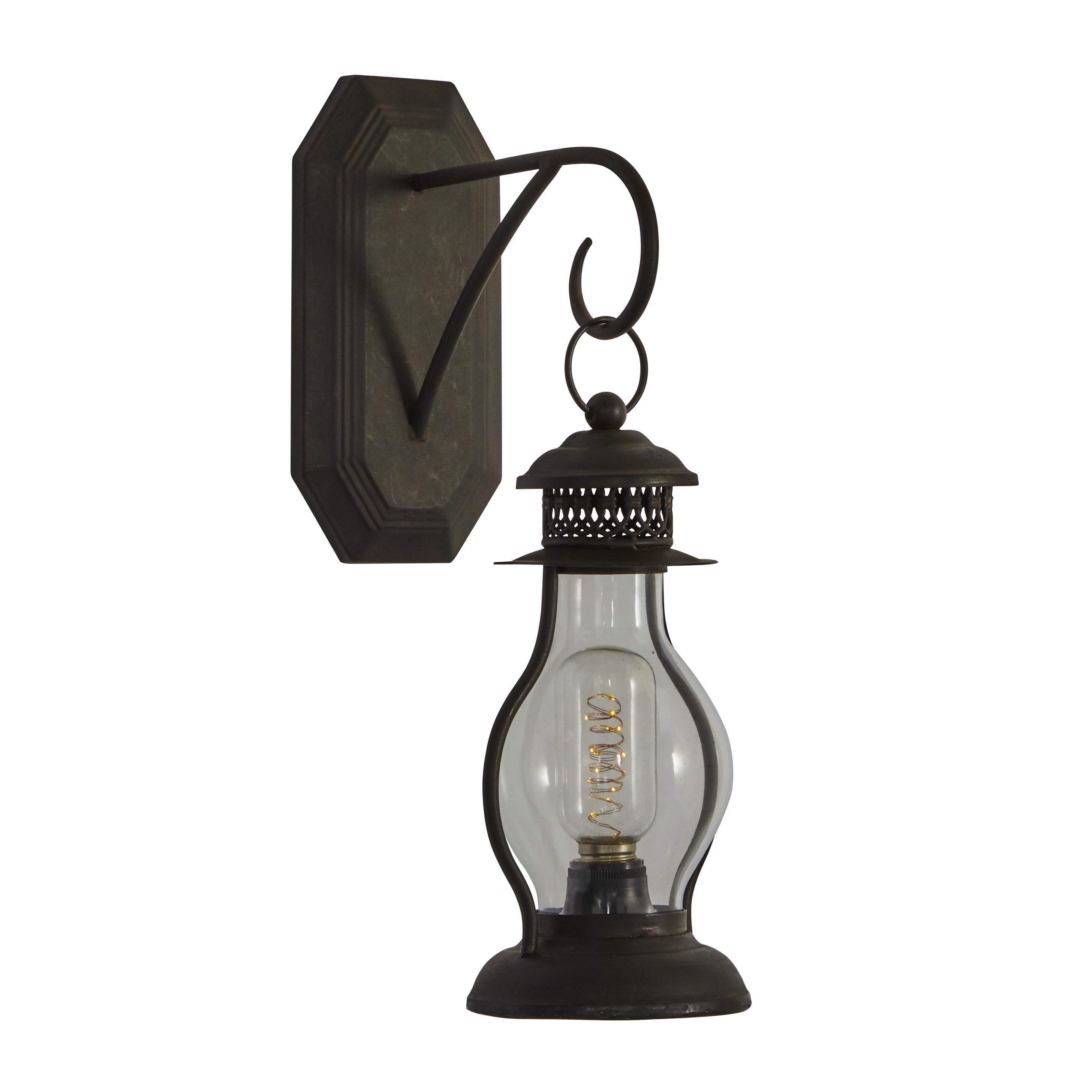 DecMode Black Metal Wall Sconce - Walmart.com