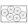 thumbnail image 1 of DecMode Black Metal Wheels Bike Wall Decor with Black Frame, 1 of 9