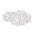 thumbnail image 1 of DecMode Black Modern Metal 3D Triangular Shape Abstract Wall Décor, 48"W x 27"H, 1 of 13