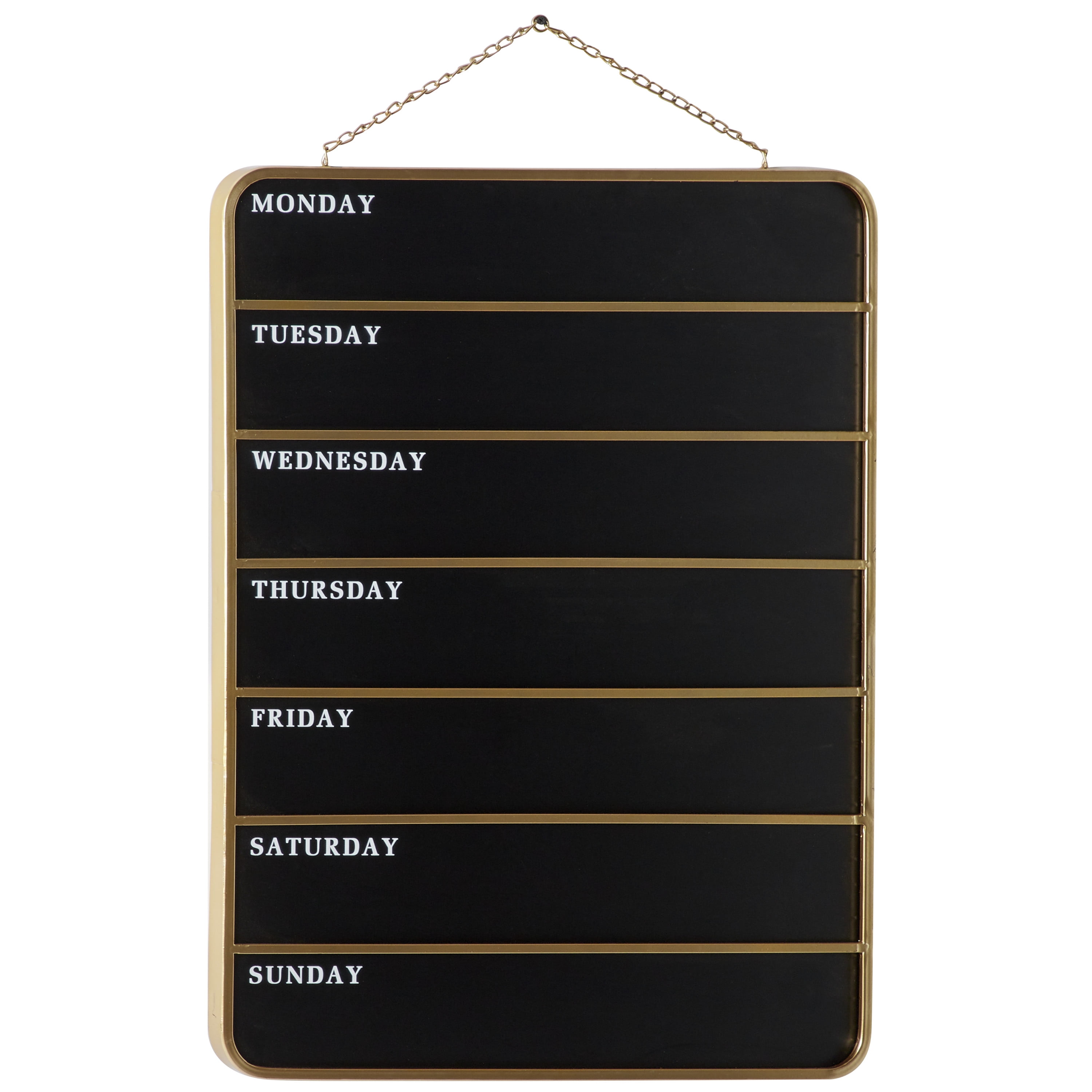 DecMode Black Wood Calendar Sign Wall Decor