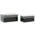 thumbnail image 1 of DecMode Black Wood Contemporary Box, 2 - Pieces, 1 of 10