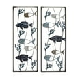 thumbnail image 1 of DecMode Blue Metal Fish Wall Decor (2 Count), 1 of 7