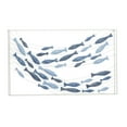 thumbnail image 1 of DecMode Blue Metal Spotted Fish Wall Decor with White Frame, 1 of 12