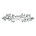 thumbnail image 1 of DecMode Blue Metal Leaf Wall Decor with Gold Accents, 1 of 13