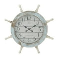 thumbnail image 1 of DecMode Blue/White Coastal Anchor Inspired Nautical Wall Clock, 23"D, 1 of 14