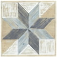 thumbnail image 1 of DecMode Blue Wood Handmade Southwestern Star Geometric Wall Decor with Cream and Brown Accents, 1 of 9