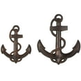thumbnail image 1 of DecMode Bronze Aluminum Metal Weathered Anchor Wall Decor with Curved Rope Design (2 Count), 1 of 9