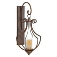 thumbnail image 1 of DecMode Bronze Metal Scroll Wall Sconce, 1 of 8
