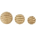 thumbnail image 1 of DecMode Brown 6" Handmade Braided Seagrass Orbs & Vase Filler (3 Count), 1 of 8