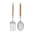 thumbnail image 1 of DecMode Silver Aluminum Metal Spoon and Fork Utensils Wall Decor (2 Count), 1 of 11