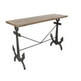 thumbnail image 1 of DecMode Brown/Black Coastal Rectangular Metal Console Table with Metal Anchor Shaped Base, 48"W x 31"H, 1 of 14