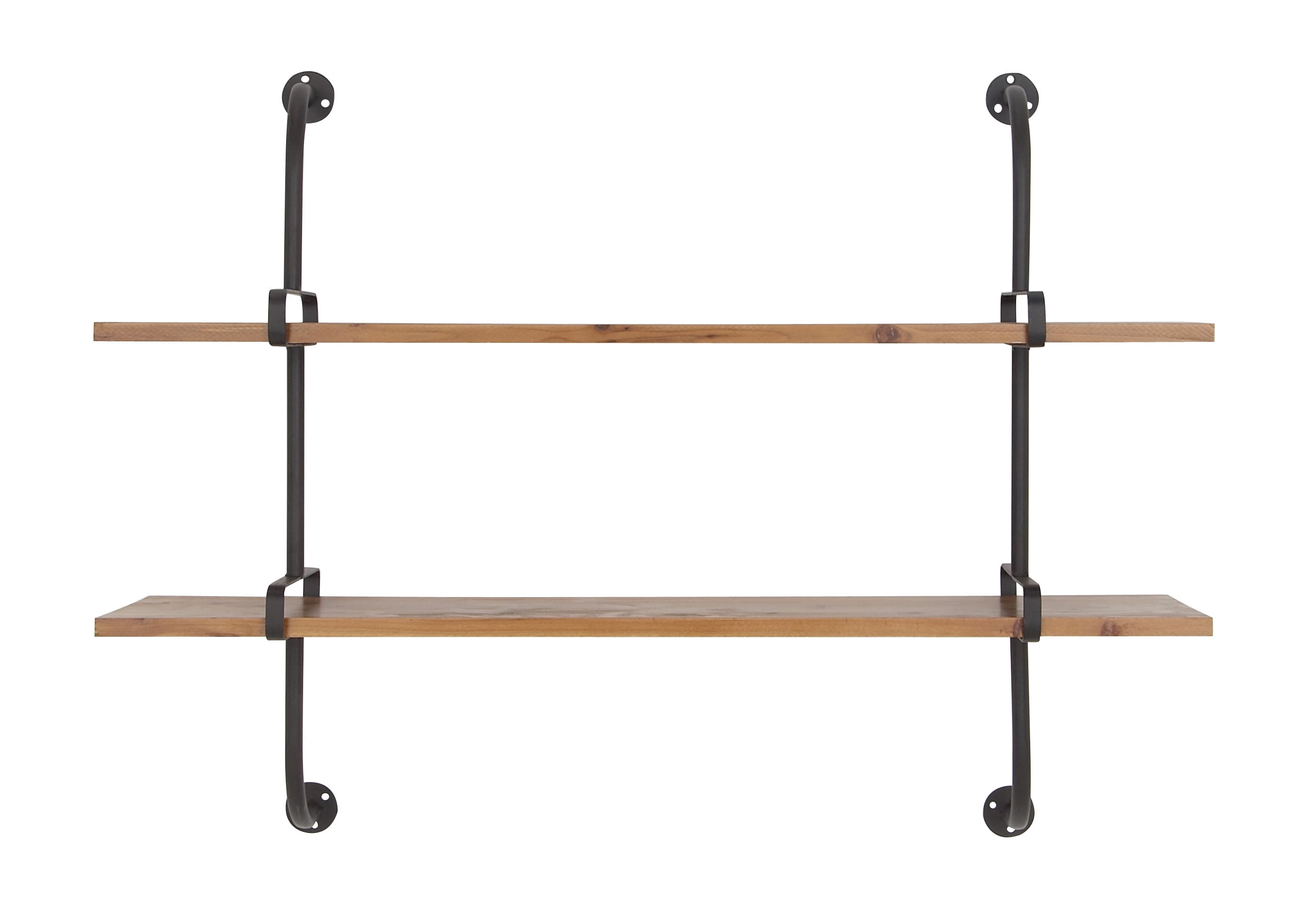 Industrial wooden sale wall shelves
