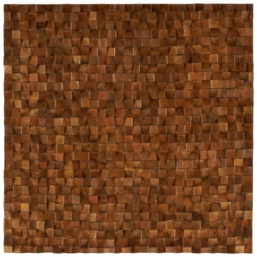 DecMode Brown Mango Wood Handmade 3D Cube Inspired Geometric Wall Decor