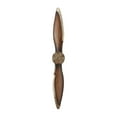 thumbnail image 1 of DecMode Brown Metal 2 Blade Airplane Propeller Wall Decor with Aviation Detailing, 1 of 8